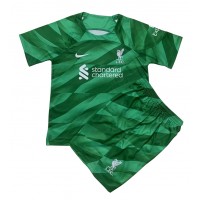 Camisa de time de futebol Liverpool Goleiro Replicas 3º Equipamento Infantil 2023-24 Manga Curta (+ Calças curtas)